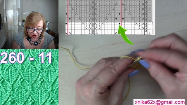 Простой японский узор спицами №11 из 260. Алена Никифорова смотреть онлайн