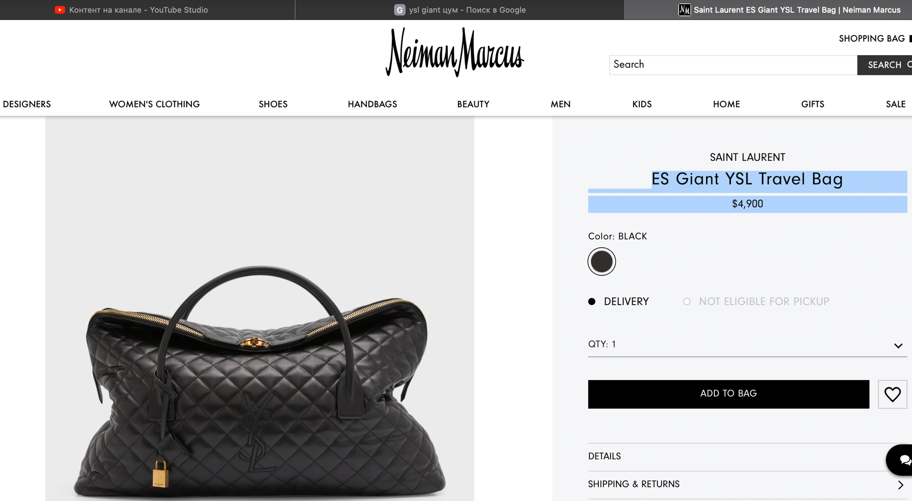 Ysl Bag Leather Original