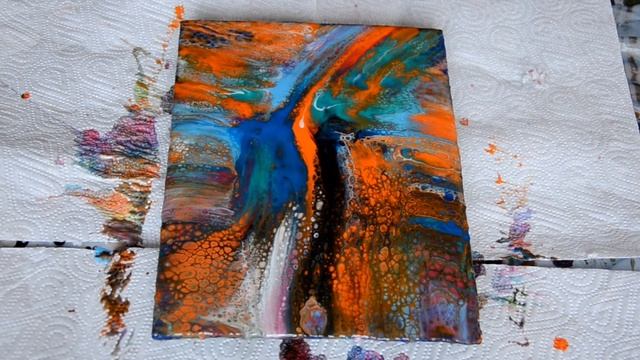 Fluid art. Рисуем жидким акрилом. смотреть онлайн