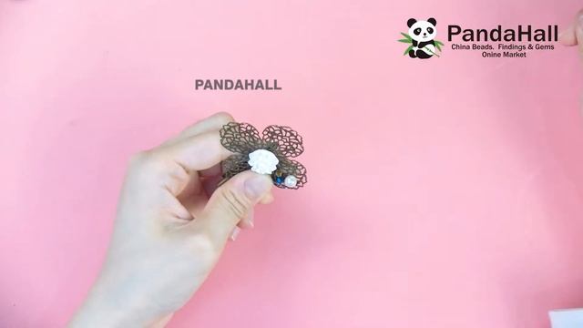 【Pandahall DIY Tutorial】Klassische Perlenblumen-Haarklammer/Classic pearl flower hair clip смотреть онлайн