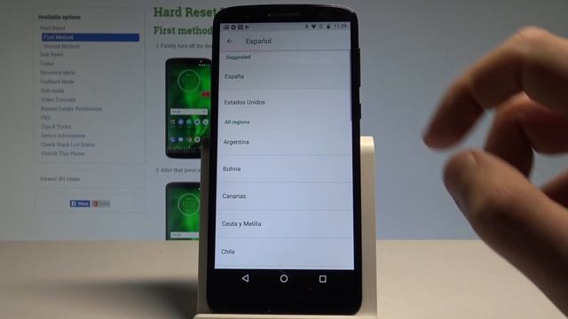 How to Change Language on MOTOROLA Moto G6 - Language Settings |HardReset.Info смотреть онлайн