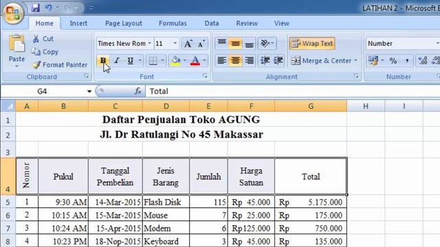 Tutorial Excel - 12. Cara Mengatur Huruf Pada Microsoft Excel смотреть онлайн