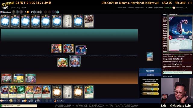 Keyforge EP135 - Solo Lyle Dark Tidings - Crit Camp