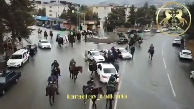 Прогулка на лошадях КАРАЧАЕВСКОЙ породы от г.Карачаевска до г.Теберды. смотреть онлайн