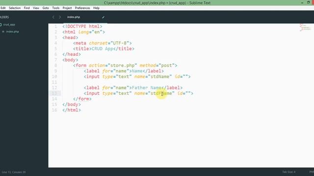Part-02 Creating HTML Form- CRUD App Using PHP and MySQL in Urdu/Hindi смотреть онлайн