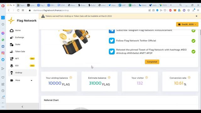 Flag Network - AirDrop токенов 10.000 FLAG 🚀. Получить через 12 часов после регистрации 😁 смотреть онлайн