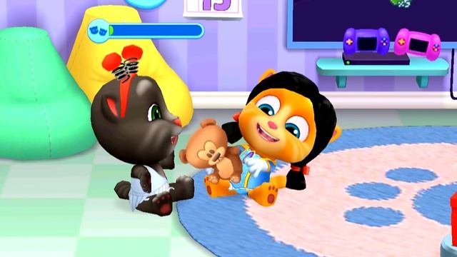 Говорящий Кот Том и его Друзья Мальчики носят Платья День переодевания Игровой Мультик смотреть онлайн