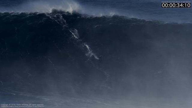 Gigantic Wave: Sebastian Steudtner @ Nazaré, Portugal - 2019.02.07 [Surf, Big Waves, 4K]