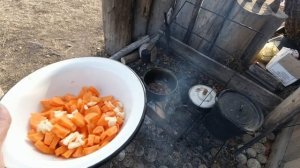 Шулюм из дикой утки в казане на природе!