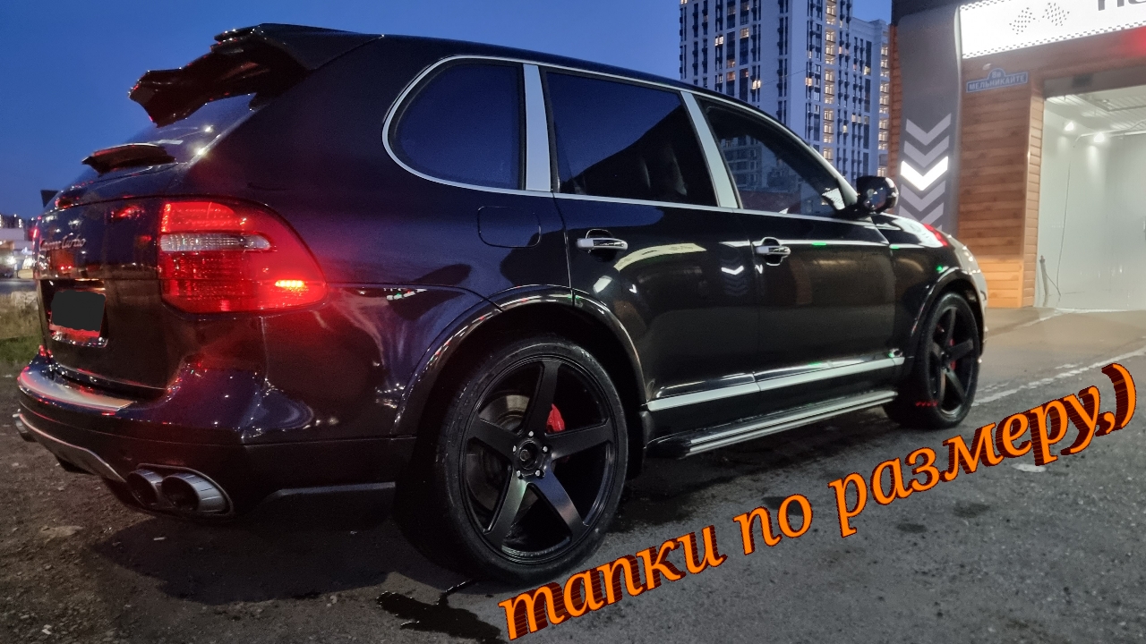 Разноширокие колеса r22 на Porsche Cayenne 957 смотреть онлайн