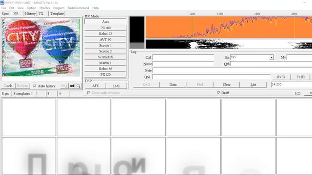 Прием SSTV открыток с СУРА - SSTV from SURA смотреть онлайн