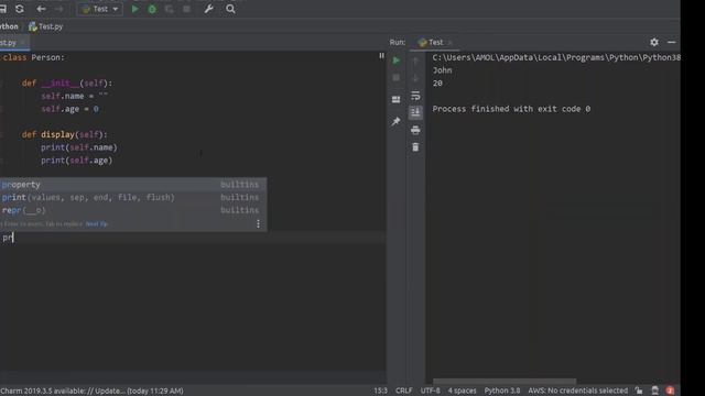 Python Tutorial for Beginners |#8.6 Built in Class Methods and Attributes in Python смотреть онлайн