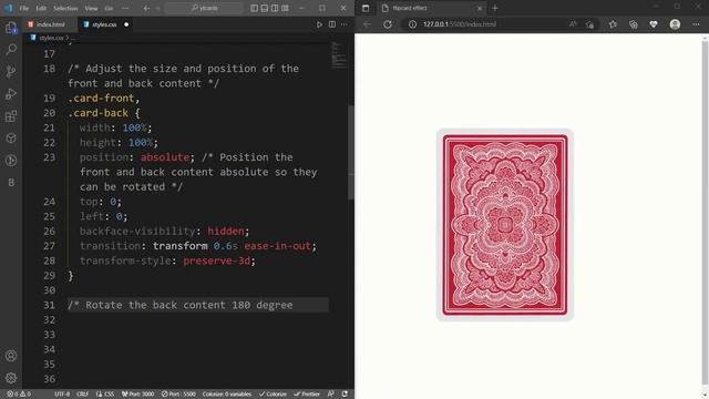 Flip Card Effect using HTML,CSS & JavaScript смотреть онлайн