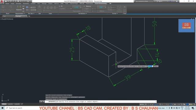 AUTOCAD EXERCISE: 13 | AUTOCAD TUTORIAL FOR MECHANICAL ENGINNER AND BEGINNER| AUTOCAD IN HINDI смотреть онлайн