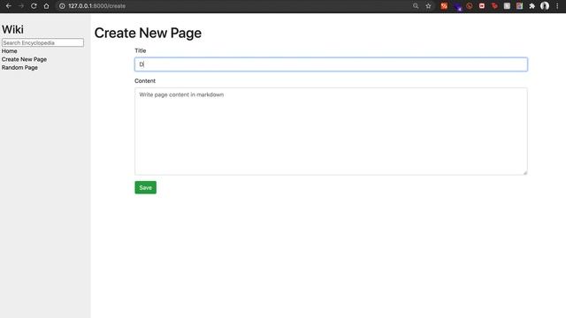 Wiki CS50W project | Demo смотреть онлайн