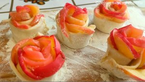 Выпечка из 2 ингредиентов! Яблочные розы из слоеного теста