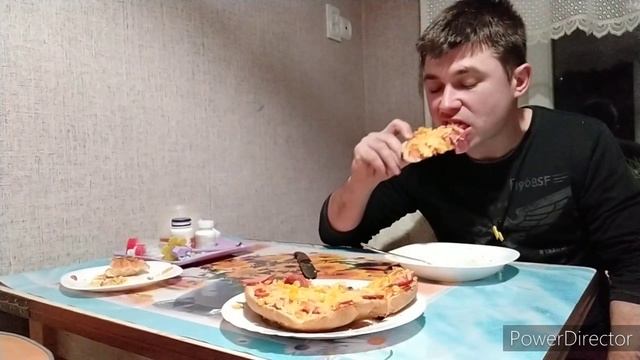 MUKBANG ?️ МУКБАНГ ? ДОМАШНЯЯ ПИЦЦА ?Glutton Pizza#мукбанг смотреть онлайн