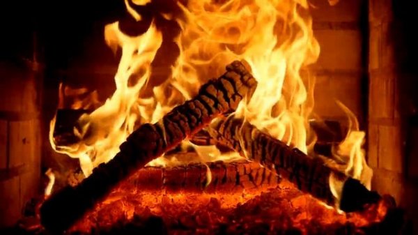 FIREPLACE 4K ? Cozy Fireplace (12 HOURS). Fire background with Burning Logs & Fire Sounds