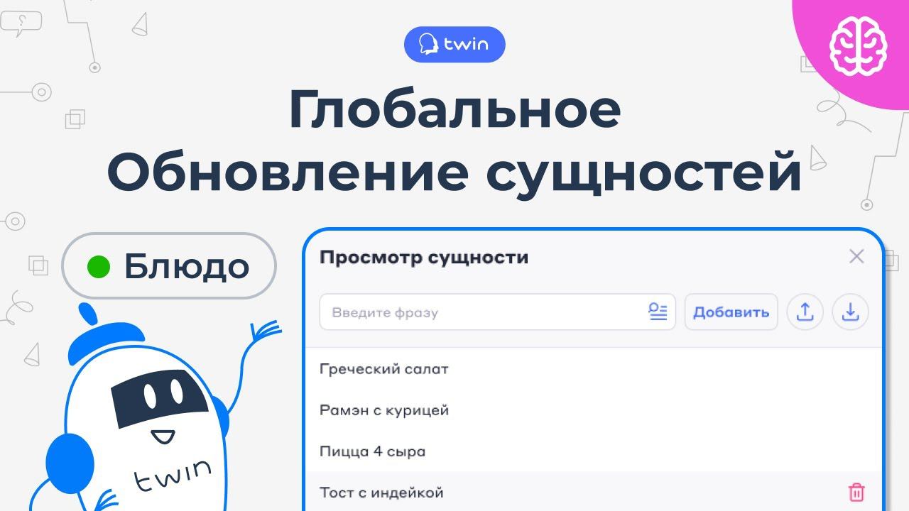 Глобальное обновление сущностей NLU // TWIN NLU смотреть онлайн