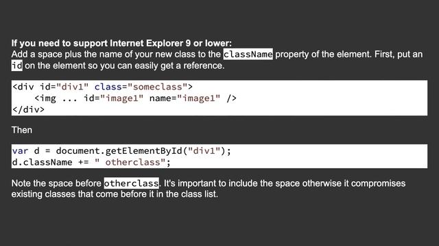 How do I add a class to a given element? смотреть онлайн