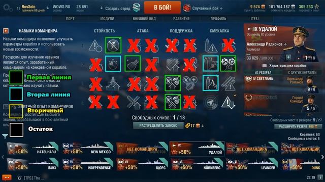 World of Warships - Умения и навыки командира эсминцев России и СССР 0.6.0 смотреть онлайн