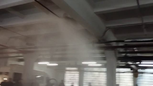 Испытания системы пожаротушение, срабатывание спринклера