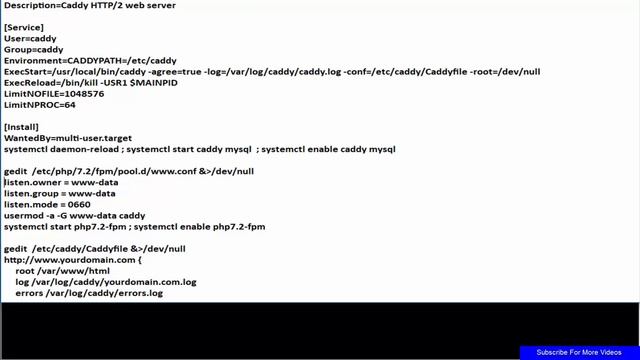 How To install Caddy Web Server With Mysql 5.7 PHP-FPM 7.2 on Ubuntu 18.04 смотреть онлайн