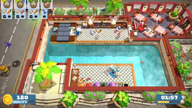 (1player) Overcooked2 Surf 'n' Turf Kevin [score: 1263]