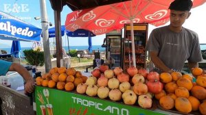 Пляж отеля VALERI BEACH HOTEL, KEMER, территория пляжа/Как в Турции тушат пожар в горах Кемера