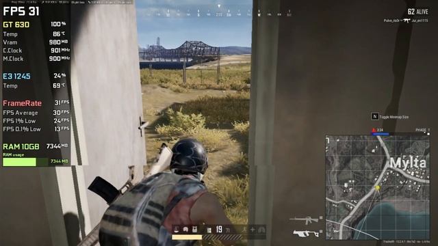 GT 630 | PUBG - 1080p, 900p, 720p, 504p - Very Low смотреть онлайн