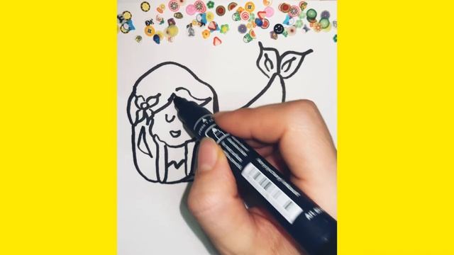Как нарисовать Русалку # Просто рисуем# How to draw a mermaid # simply # смотреть онлайн