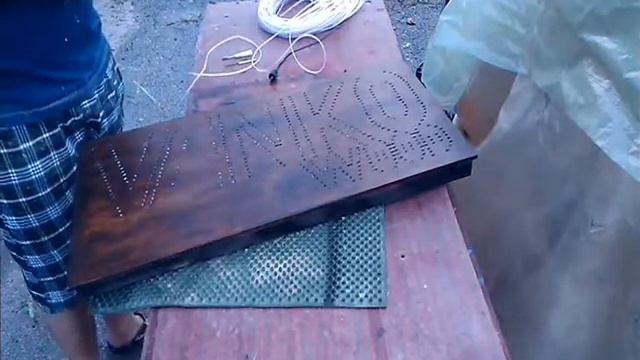 Неоновая вывеска | Neon signboard | VENKO wood смотреть онлайн