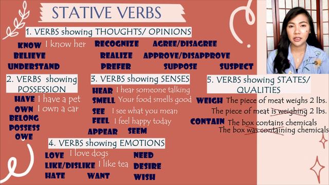 DIFFERENCE BETWEEN STATIVE VERBS AND DYNAMIC VERBS | Not ALL VERBS are ACTION verbs смотреть онлайн