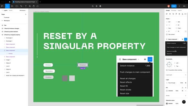 Figma Tips ⚡ - Reset Instance Component Properties смотреть онлайн