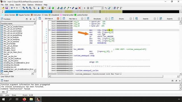 Solving a simple Linux Go Crackme on Windows in IDA Free: "GO GO GO Harmfull logic by s0k1t" смотреть онлайн