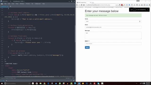 JMS070: How to Create a Contact Form Using PHP смотреть онлайн
