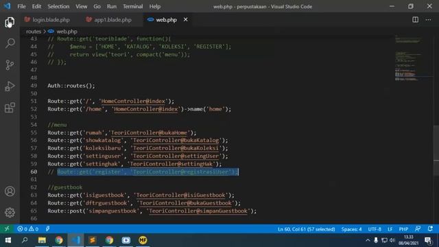 Mengaktifkan Tombol Login dan Register di dalam Laravel смотреть онлайн