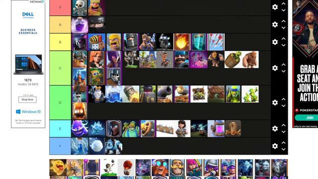 Ranking every Clash Royale card on a Tier List! смотреть онлайн