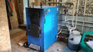 обзор твердотопливного котла Троян - Т30, отопление,котельня ,зима,