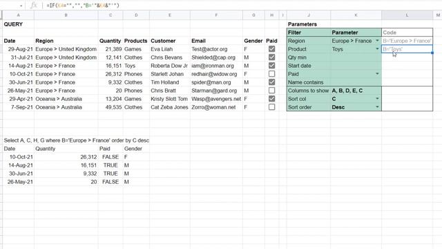 QUERY builder in Google Sheets смотреть онлайн