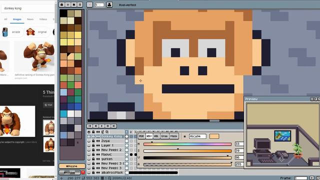 Pixel Art Timelapse | Donkey Kong in the office смотреть онлайн