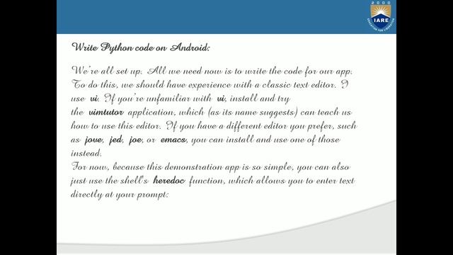 python presentation of create and run python in your android phone смотреть онлайн
