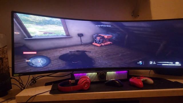 samsung odyssey neo g9 ps5 sniper elite 5 3840x2140 HDR120HZ смотреть онлайн