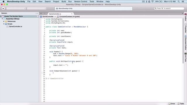 Guess Game Unity Tutorial - 3 - Gameplay Logic - Guess The Number Game Unity смотреть онлайн