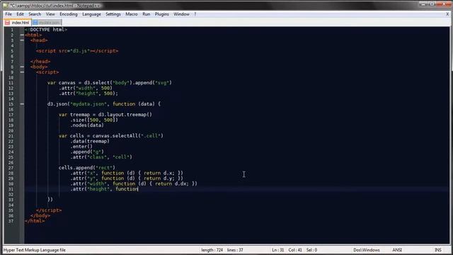 TUTORIAL D3.JAVASCRIPT Lesson 19 / The Treemap Layout смотреть онлайн