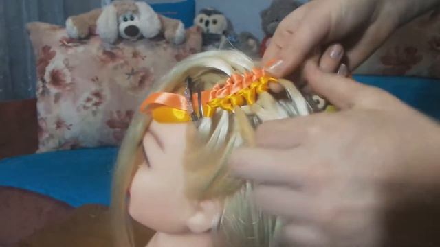 Плетение из 2-х лент и пряди//SvetaStefanenko смотреть онлайн