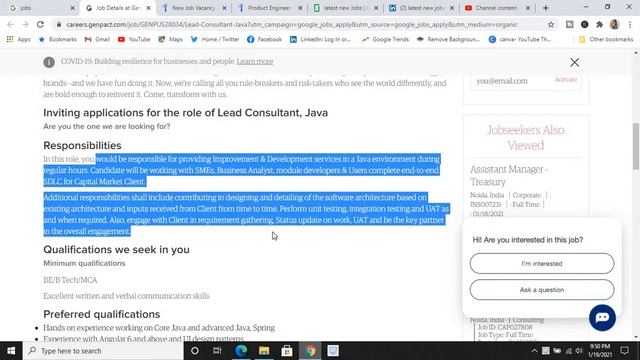 Lead Consultant, Java, PART-118 смотреть онлайн