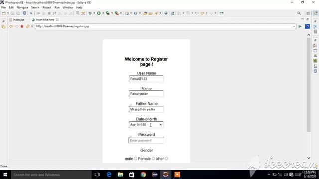 login registration with java jsp & servlet |login and registration form with oracle database eclips смотреть онлайн