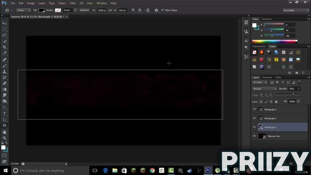 How to create a banner using Photoshop 2016! смотреть онлайн