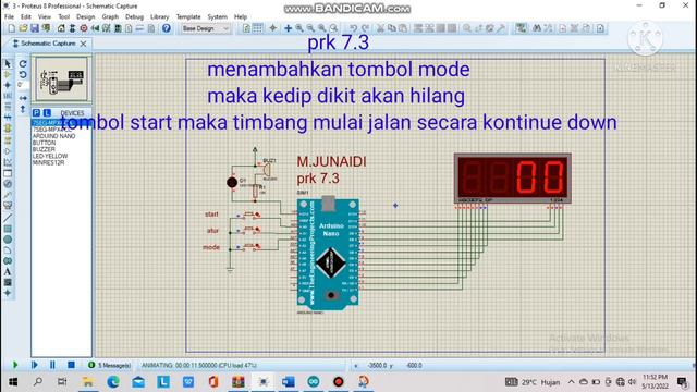 praktikum 7 seven segmen simulasi proteus M.JUNAIDI смотреть онлайн